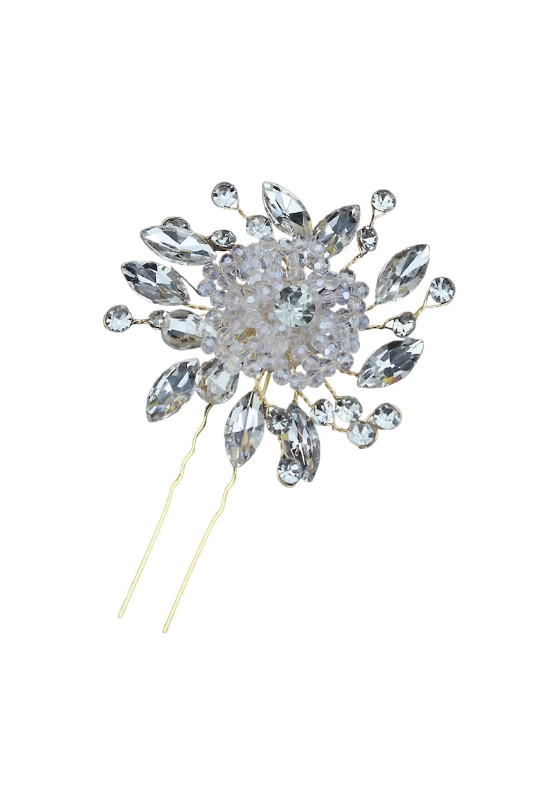 Accesoriu de par - auriu - tip ac - cu pietre si margelute - Cosima C10 -