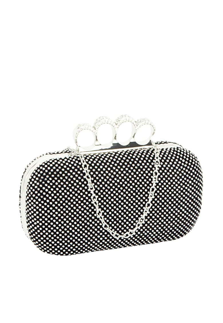 Geanta clutch negru cu pietricele 2016-5 05 13301