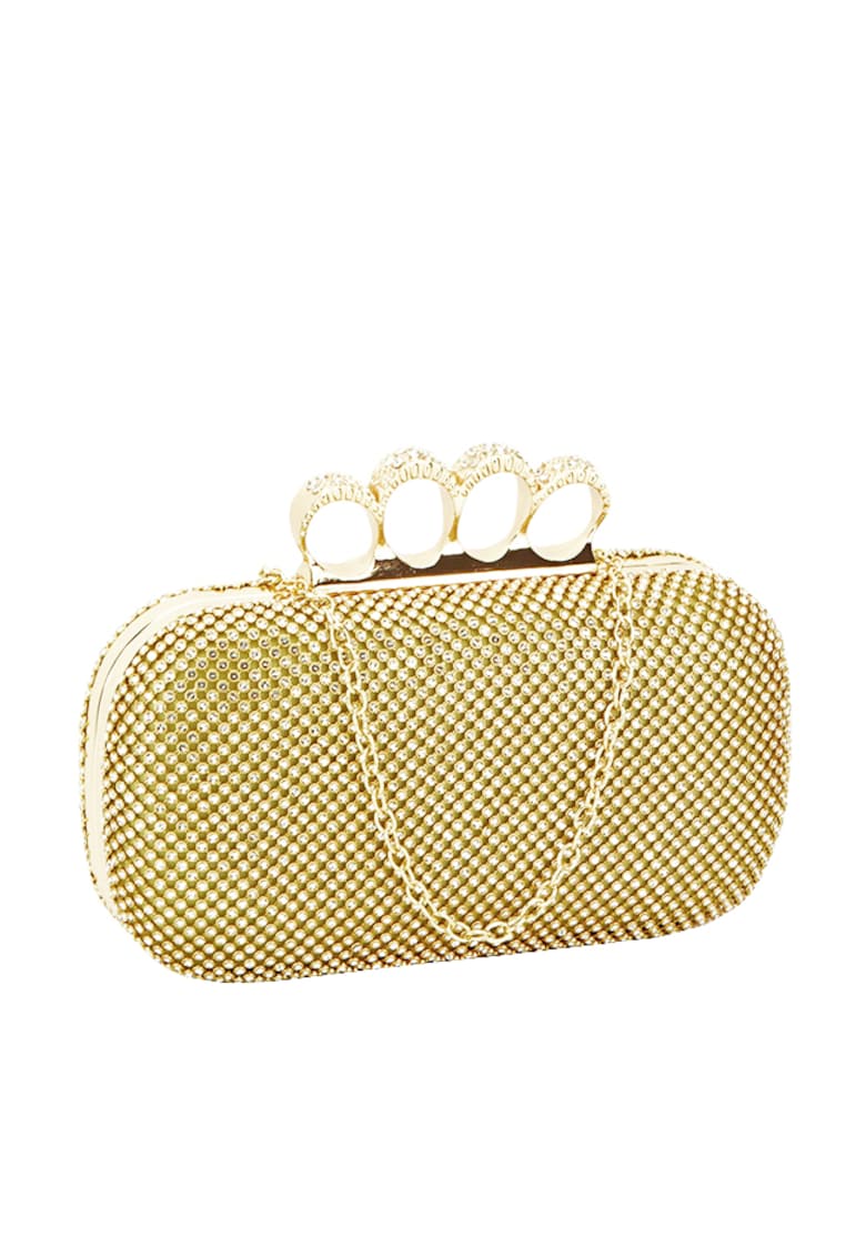 Geanta clutch auriu cu pietricele 2016-5 05 13302