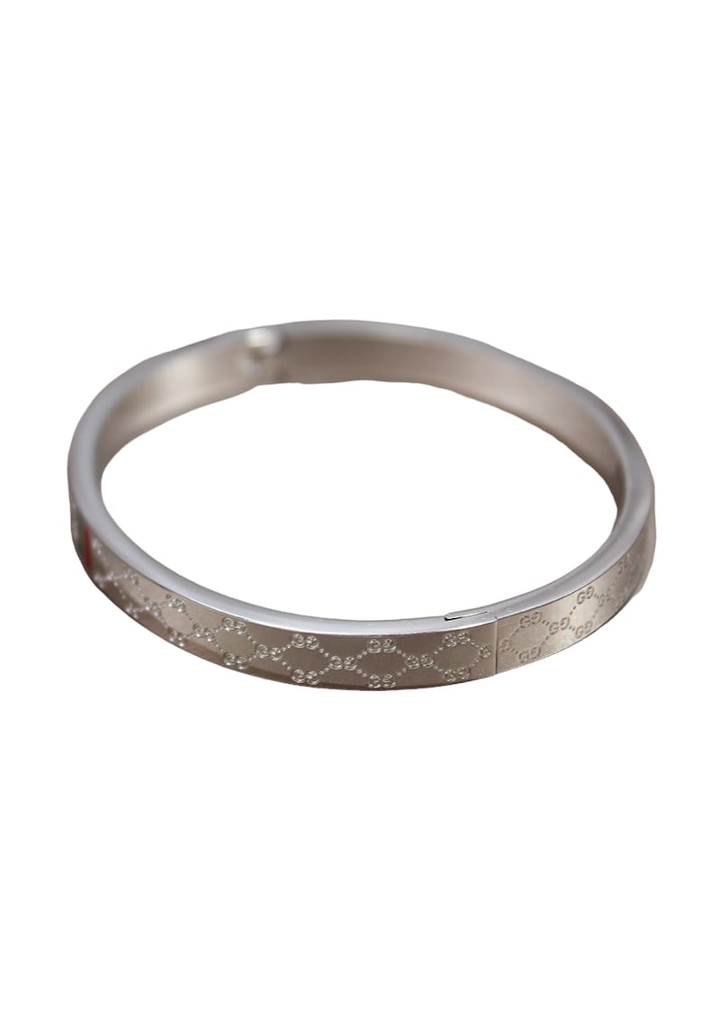 Bratara argintie - suflata cu aur 14k - texturata - Dafna C3 -