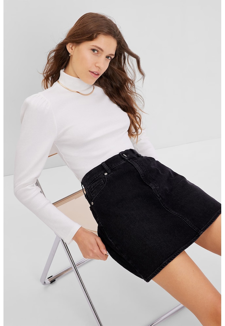 Bluza cu striatii si maneci bufante Bluza cu striatii si maneci bufante