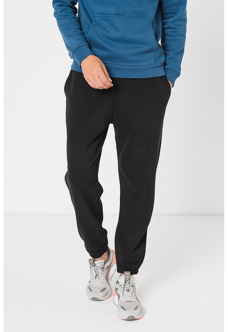 Pantaloni sport din amestec de bumbac - Negru