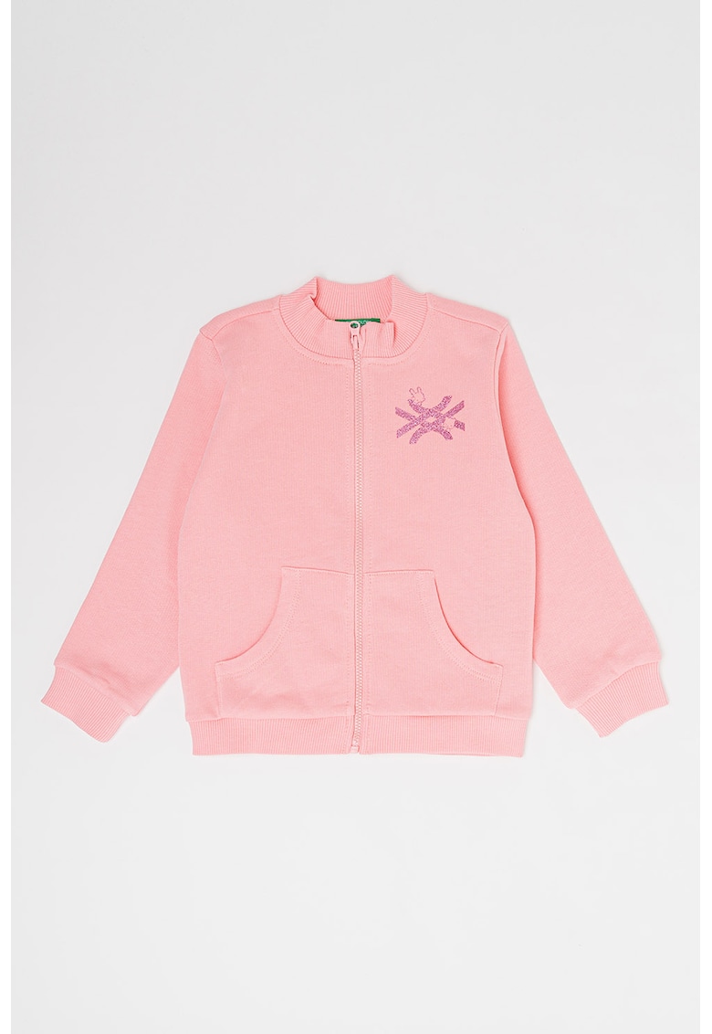 Bluza de trening cu fermoar si buzunare oblice