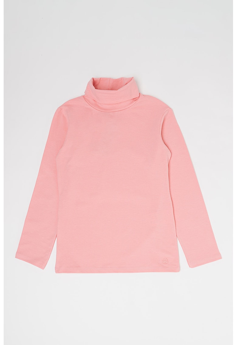 Bluza uni cu guler inalt