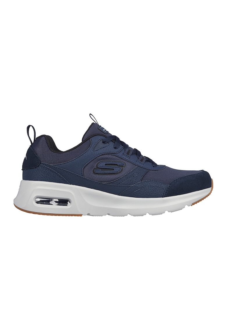 Pantofi sport cu insertii de piele intoarsa Skech - Air Court - Bleumarin