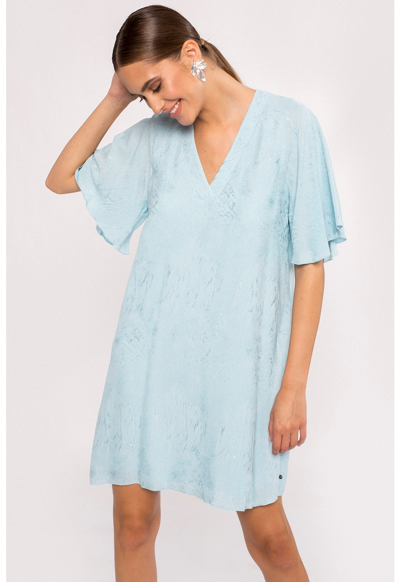 Rochie cu decolteu in V si maneci butterfly