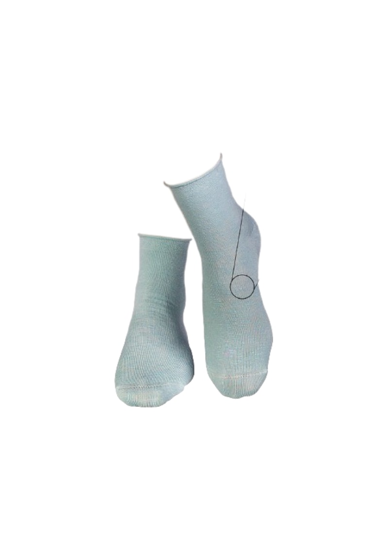 Sosete din in si bumbac LINEN SNEAKER SOCKS Light blue