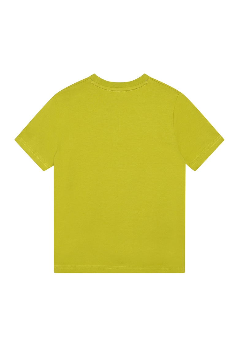 Tricou cu logo si decolteu la baza gatului