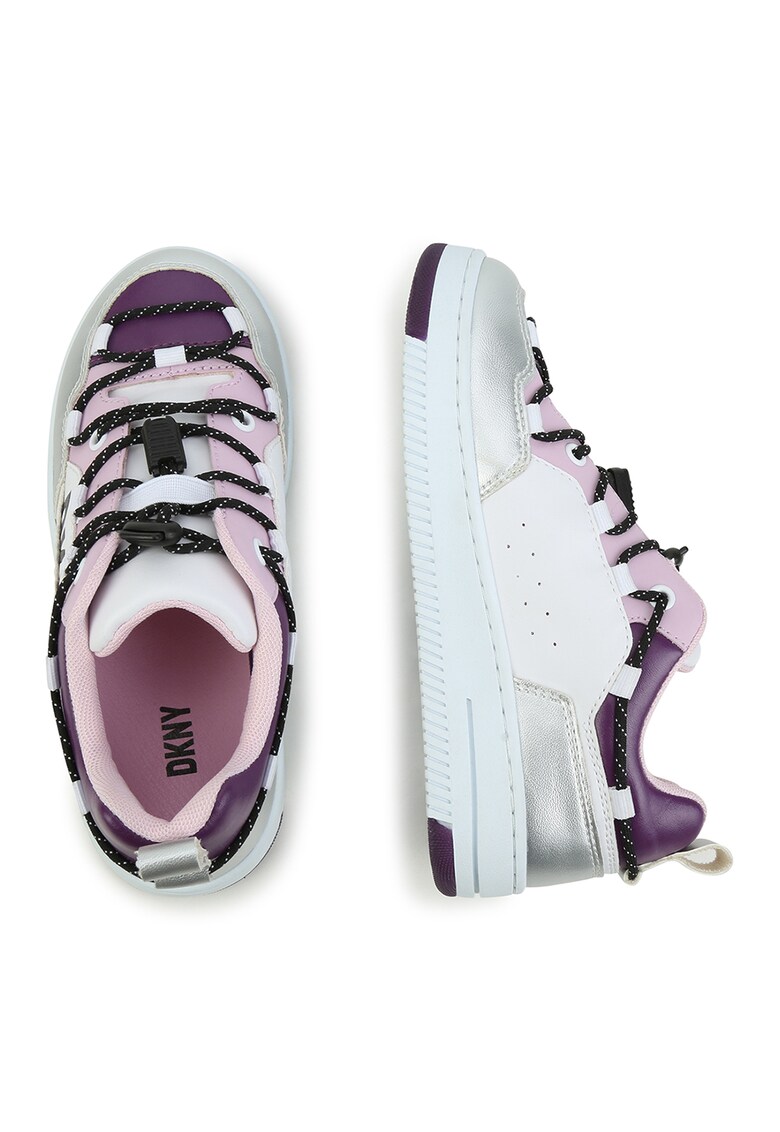 Pantofi sport colorblock de piele ecologica
