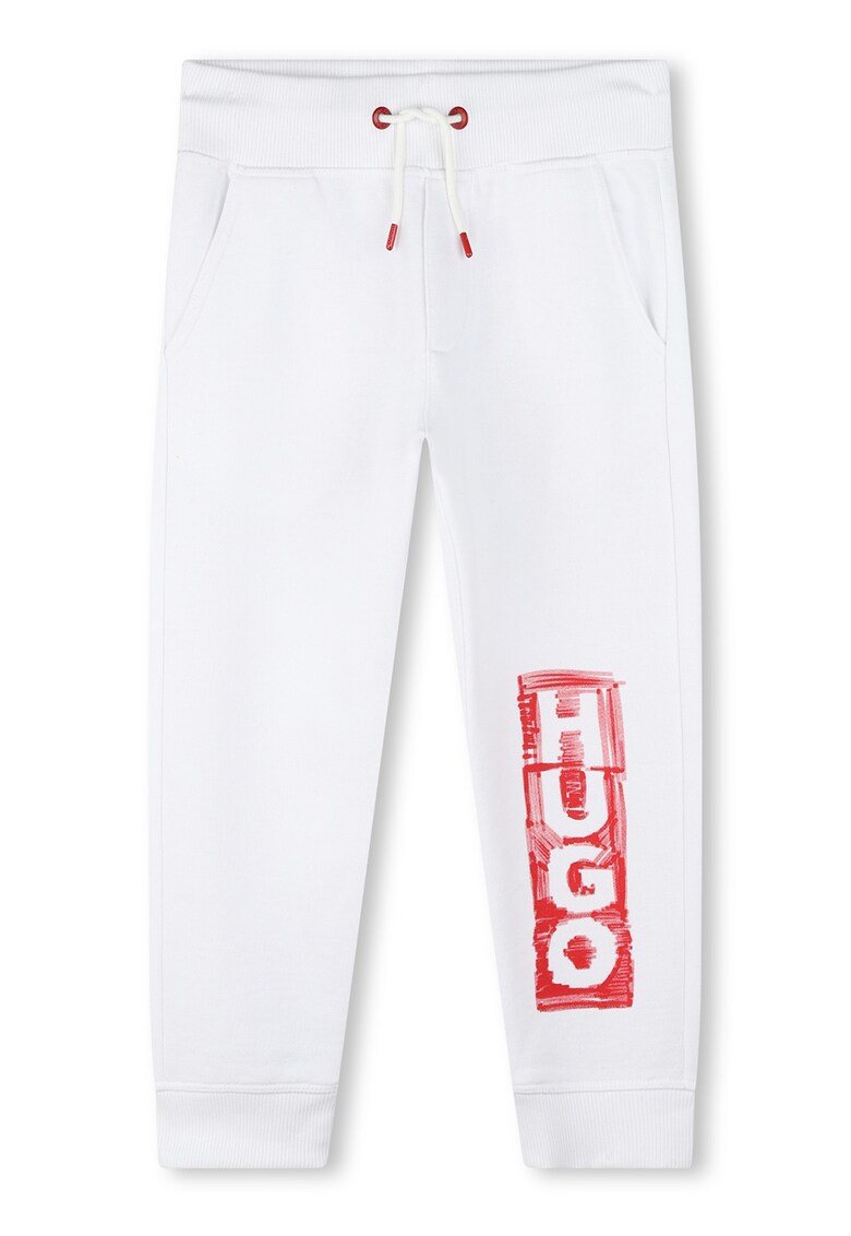 Pantaloni sport din amestec de bumbac cu imprimeu logo