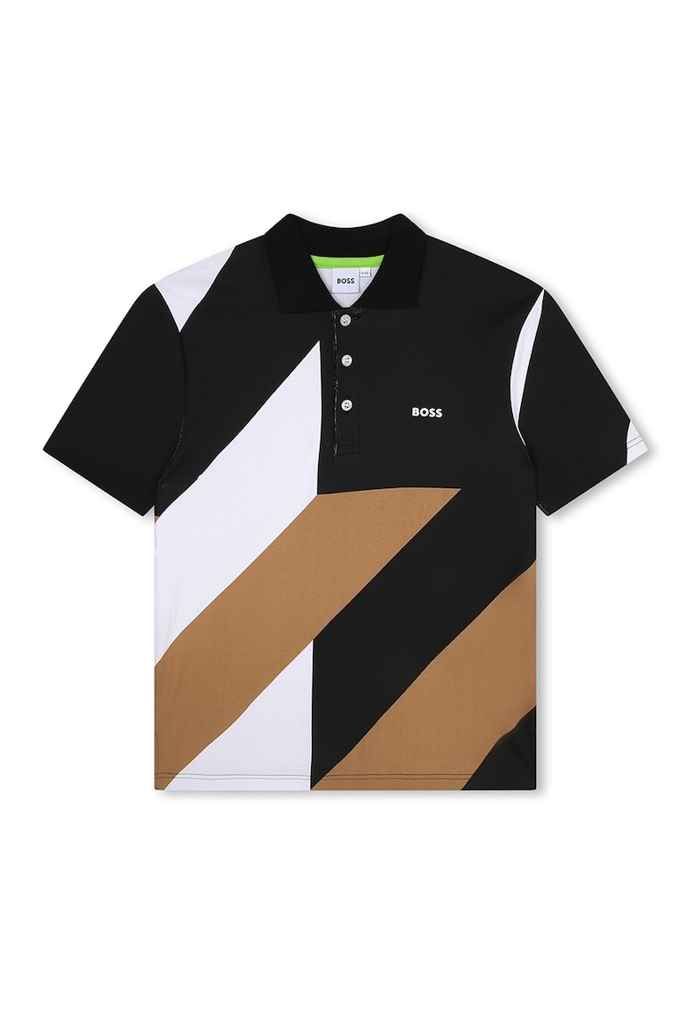 Tricou polo cu model colorblock