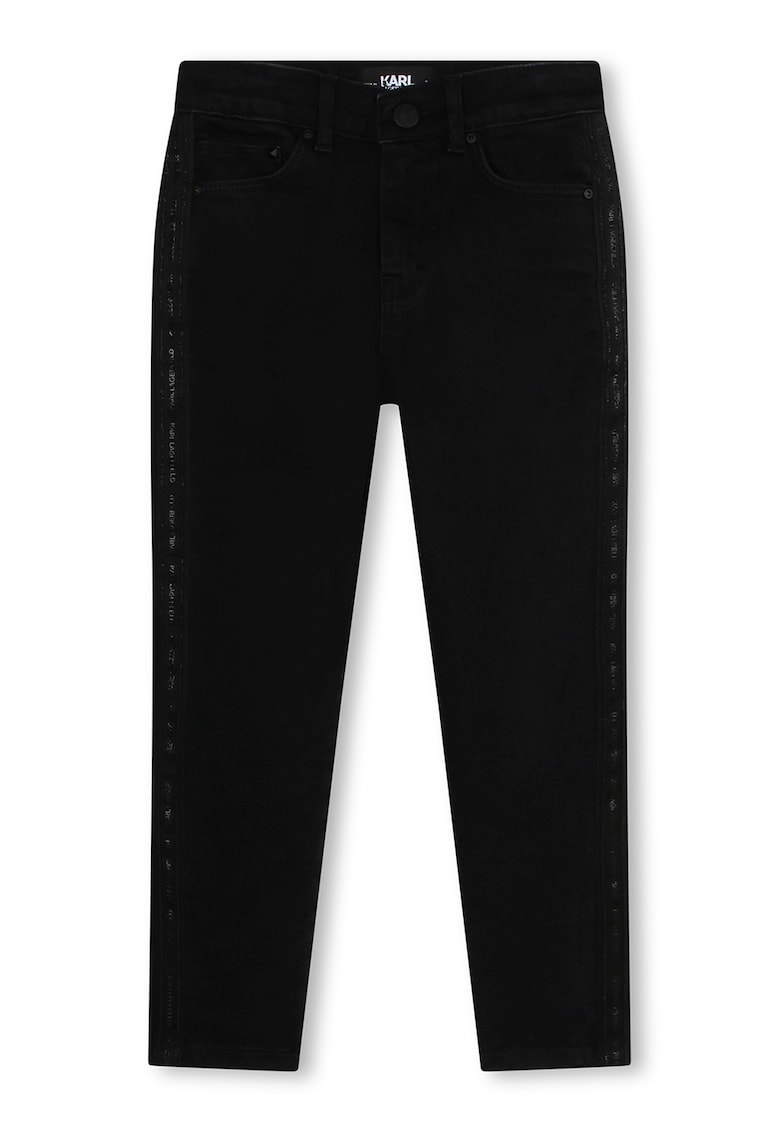 Blugi cu benzi laterale cu logo