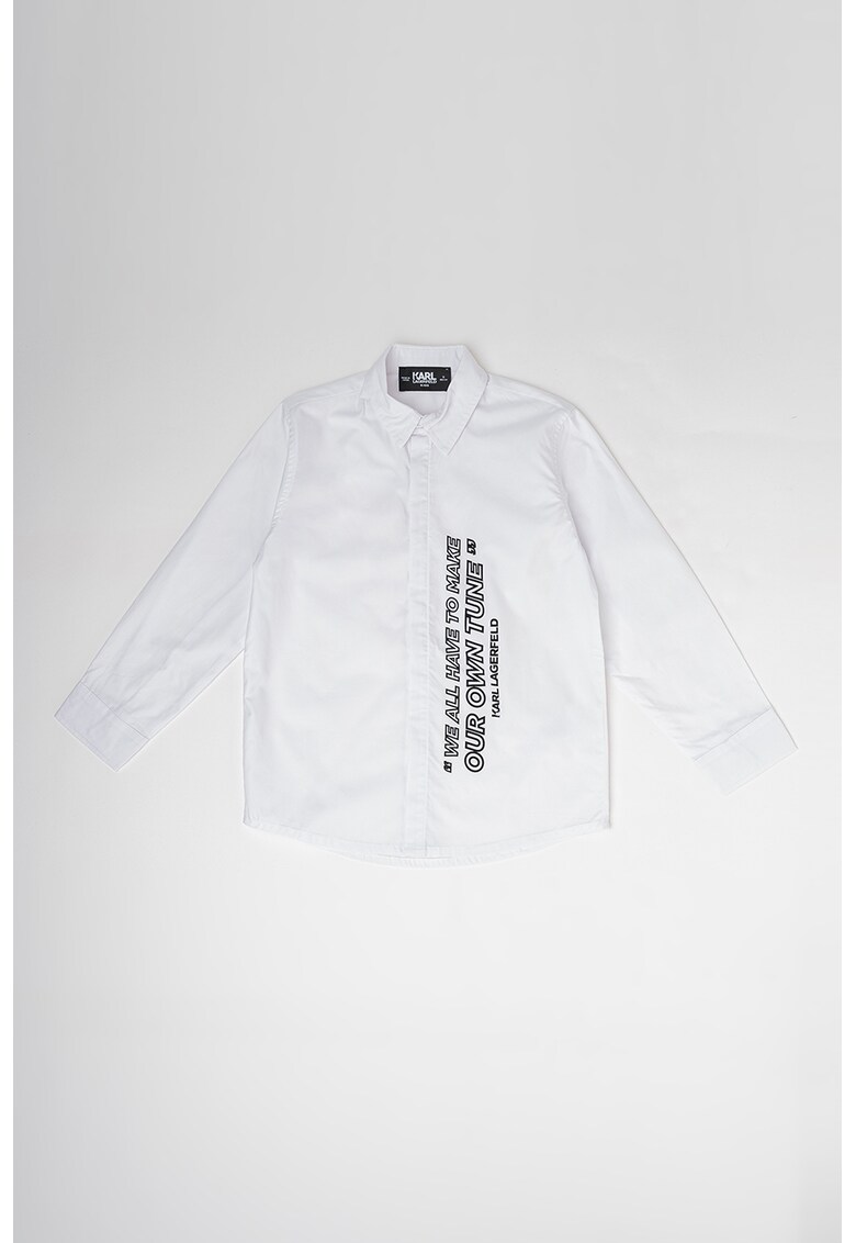 Karl Lagerfeld Kids Karl lagerfeld - camasa din bumbac cu imprimeu text