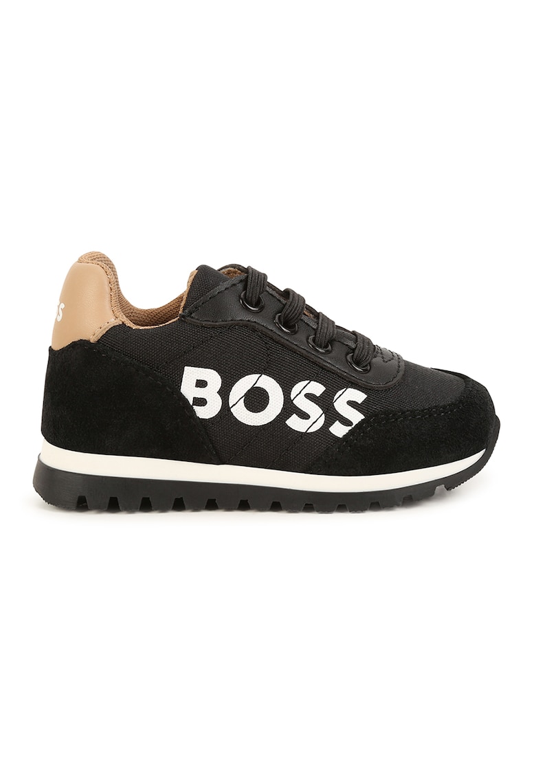 Boss Kidswear Pantofi sport low-cut cu insertii de piele intoarsa