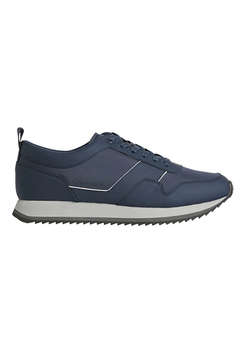 Pantofi Low Top Lace Up Mix 11296 - Bleumarin