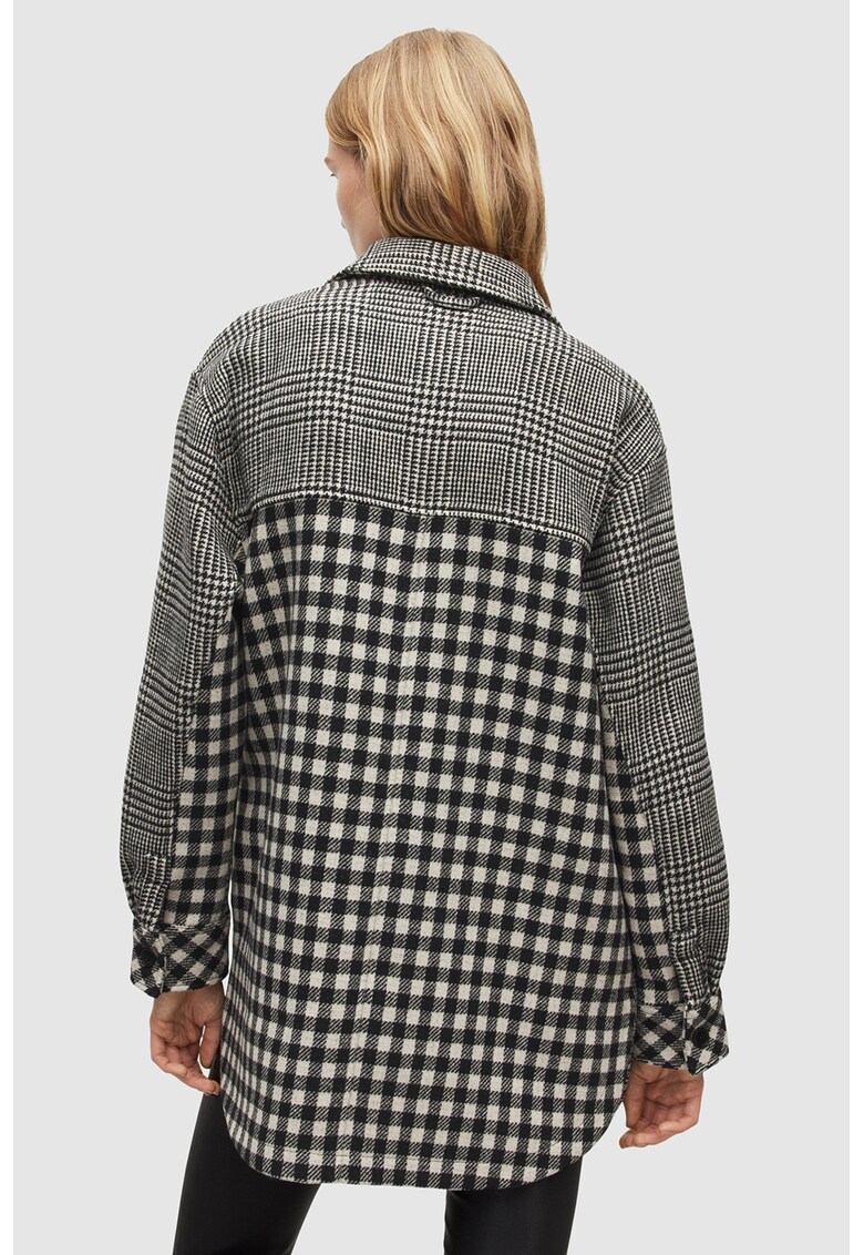 Palton cu imprimeu houndstooth sophie