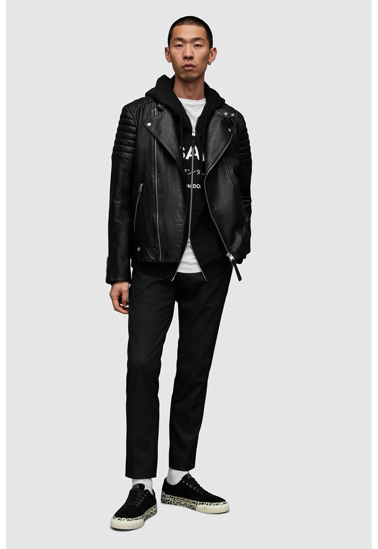 Jacheta biker de piele Silas