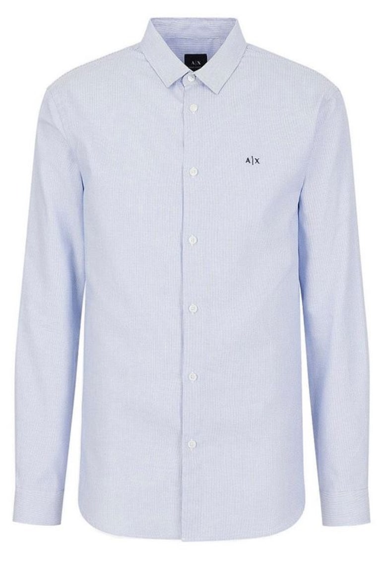 Armani Exchange Camasa eleganta - Albastru pal
