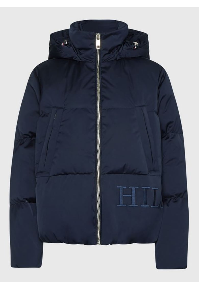 Tommy Hilfiger Geaca cu logo brodat si umplutura de puf -