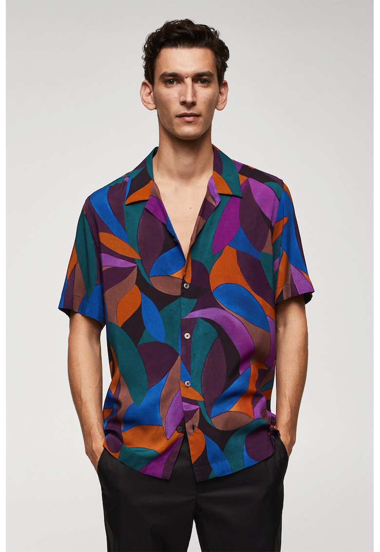 Camasa cu imprimeu geometric Poscam