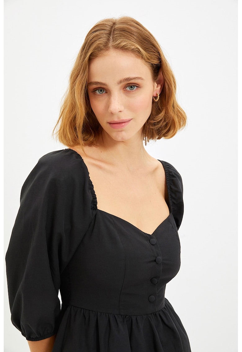 Rochie skater cu nasturi