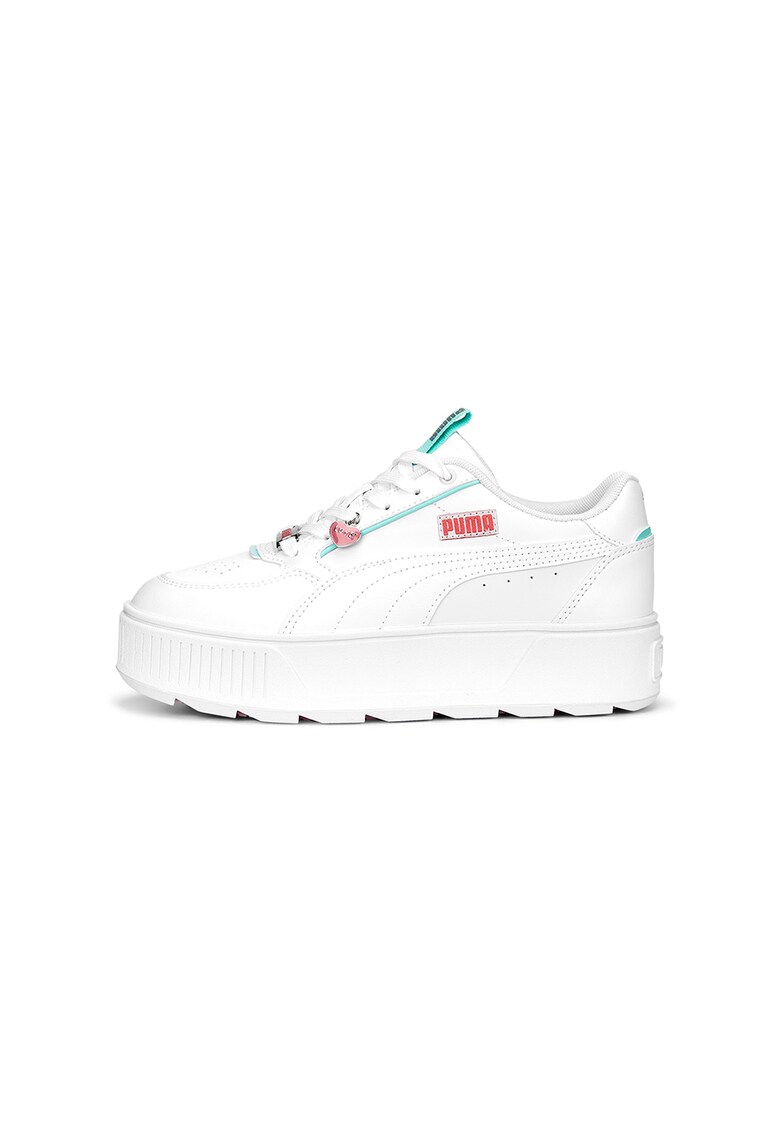 Pantofi sport din piele ecologica cu talpa flatform Karmen Rebelle Charms
