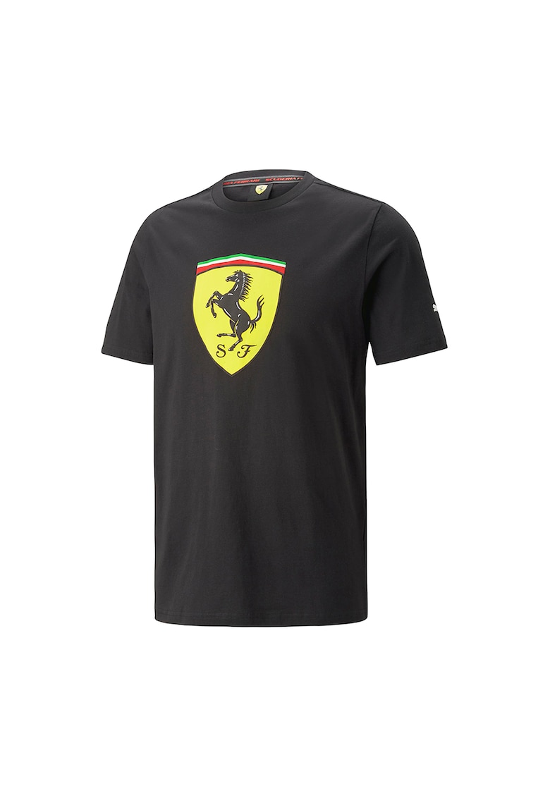 Tricou din bumbac cu imprimeu logo Ferrari