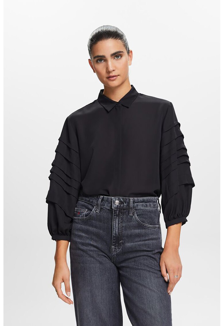 Camasa relaxed fit cu maneci bufante