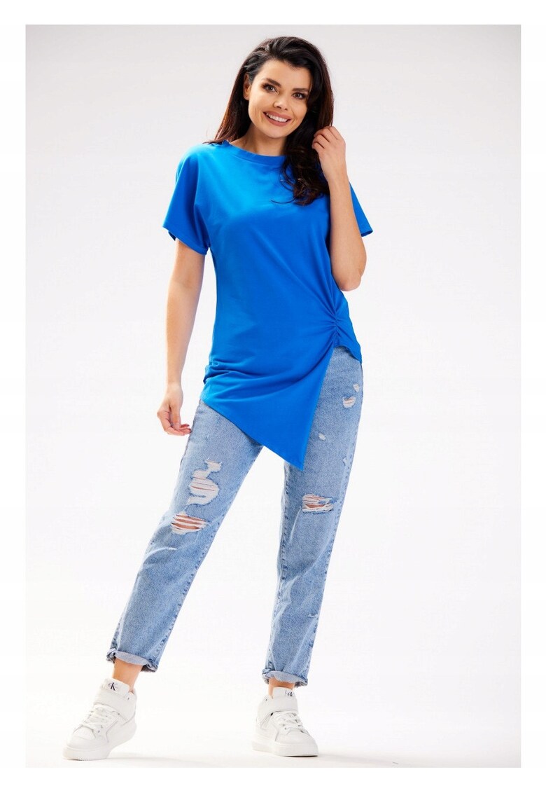 Tricou dama - Bumbac - Albastru - Albastru