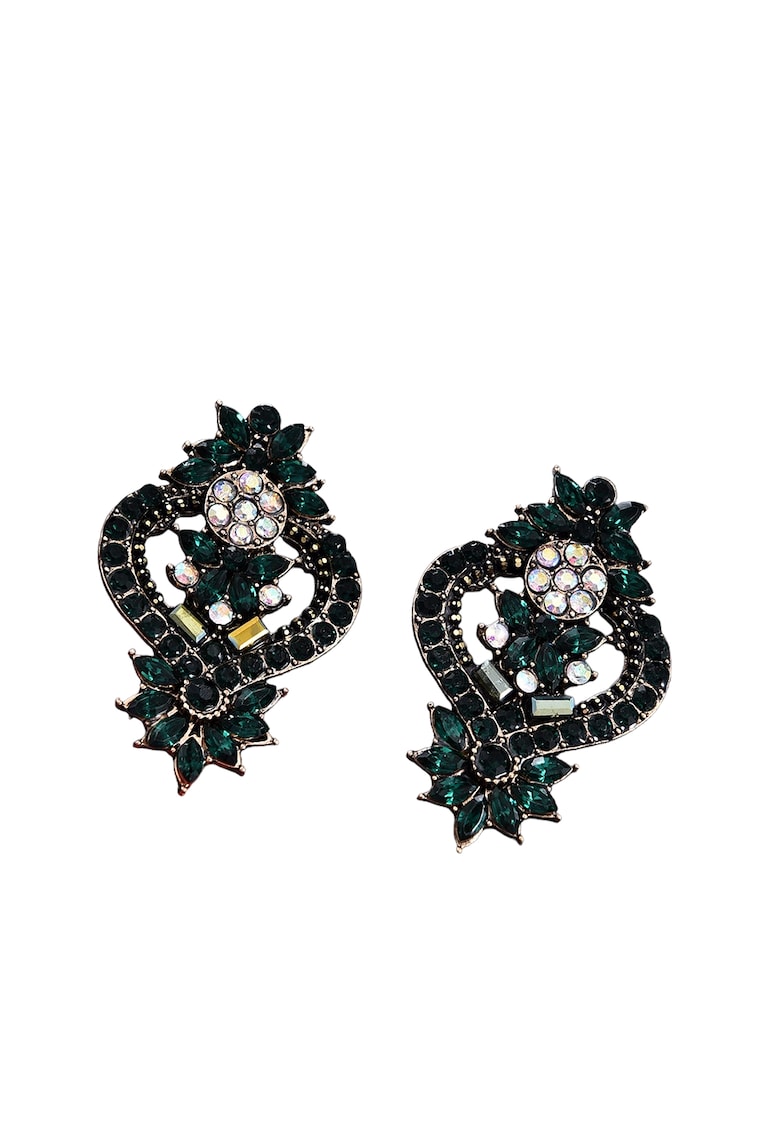 Cercei aurii - cu pietre verzi - Effie C7 -