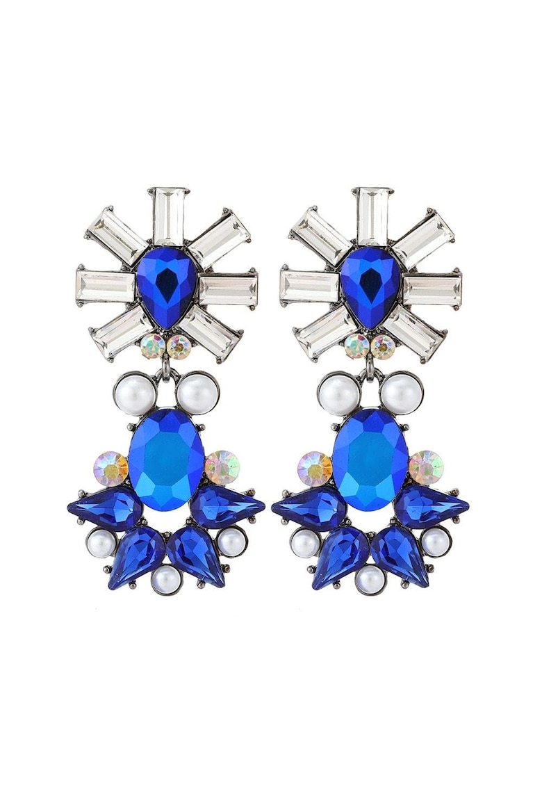 Cercei argintii - cu pietre albastre - Egart C2 -