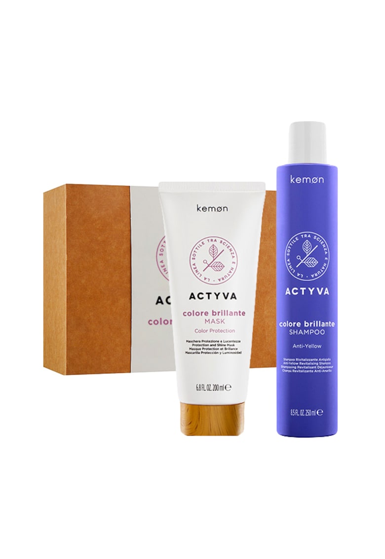 Set pentru par vopsit  Actyva Colore Brillante: Sampon 250 ml - Masca 200 ml