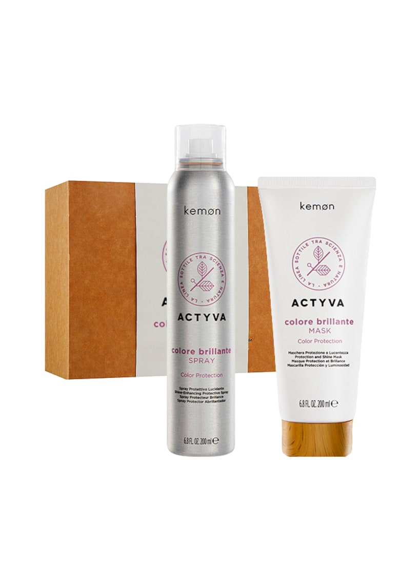 Set pentru par vopsit  Actyva Colore Brillante: Spray 200 ml - Masca 200 ml