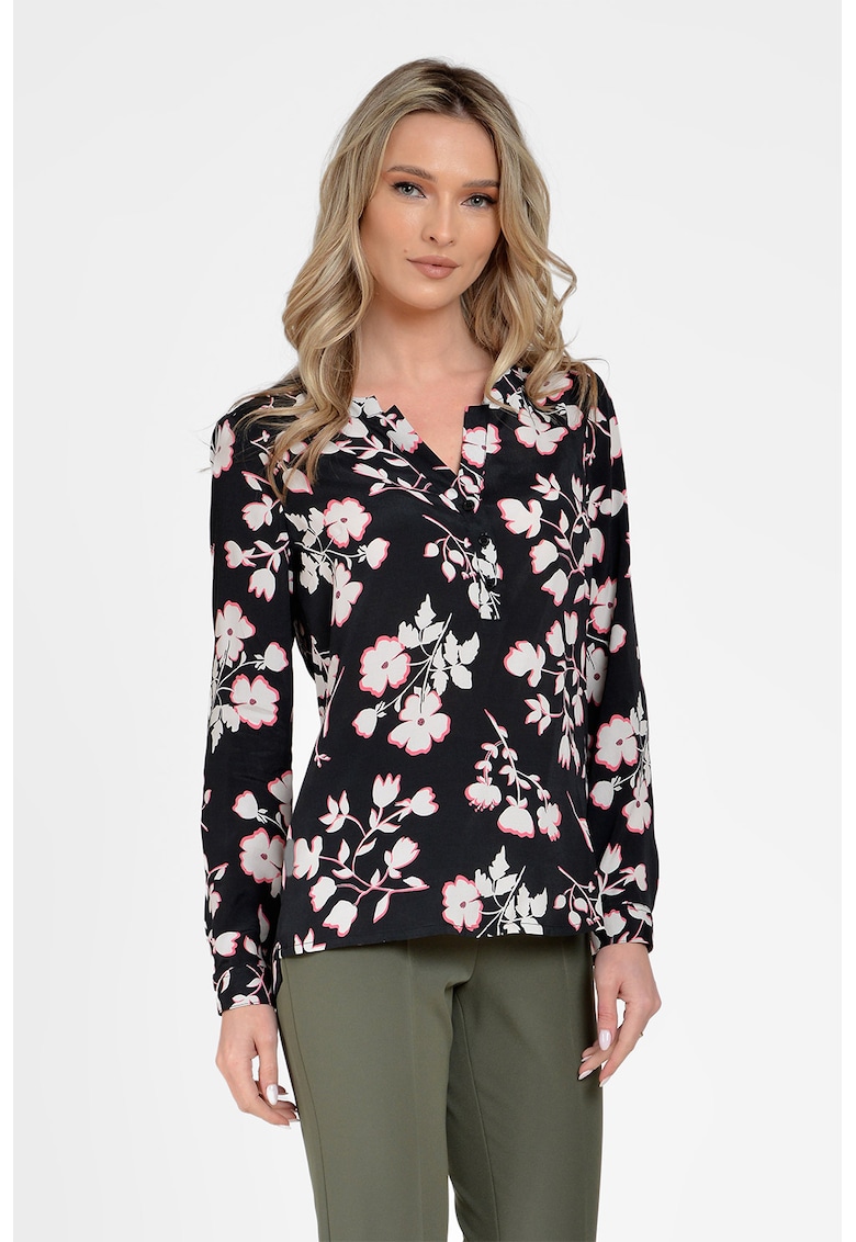 Bluza cu model floral balkanis