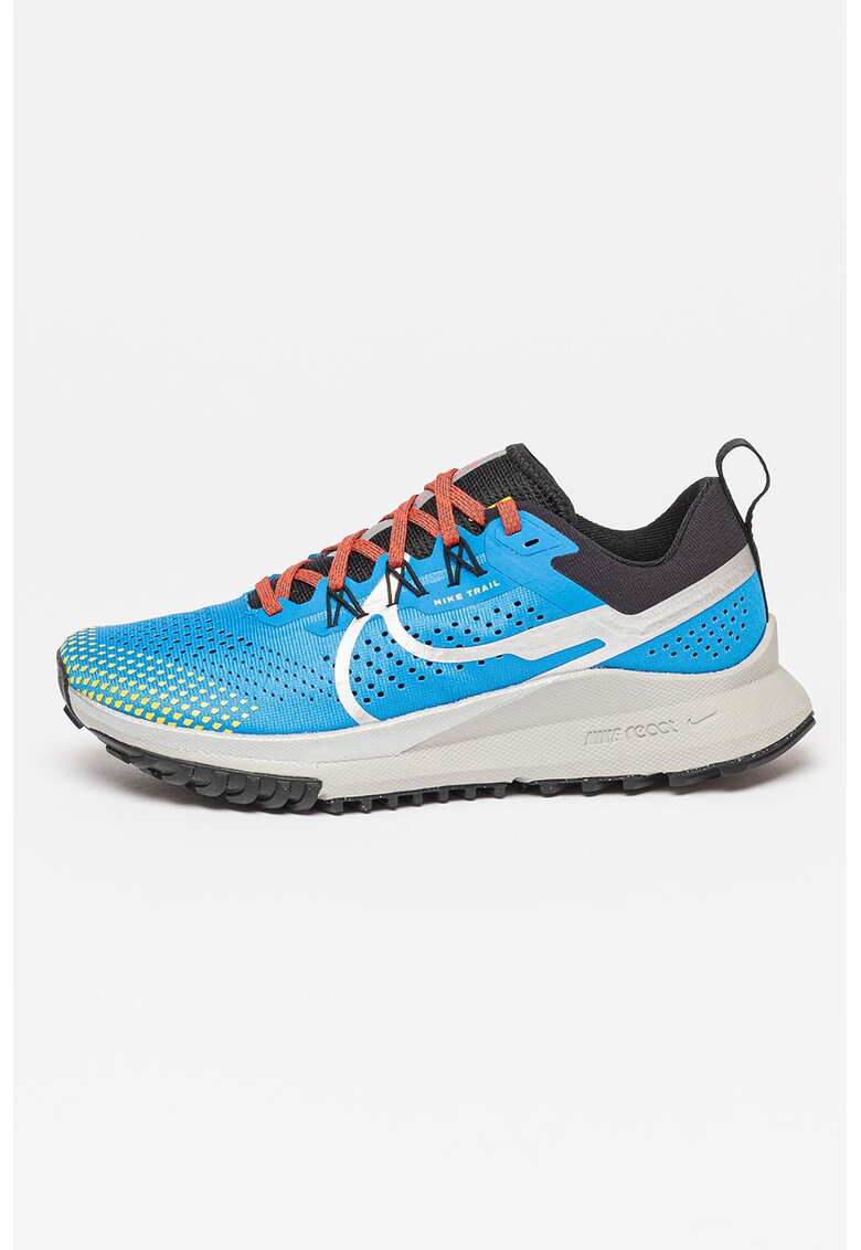 Pantofi cu model perforat pentru alergare React Pegasus Trail 4 - Galben/Albastru/Argintiu