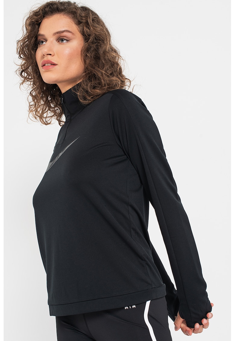 Bluza cu tehnologie Dri-FIT si imprimeu logo pentru alergare Swoosh