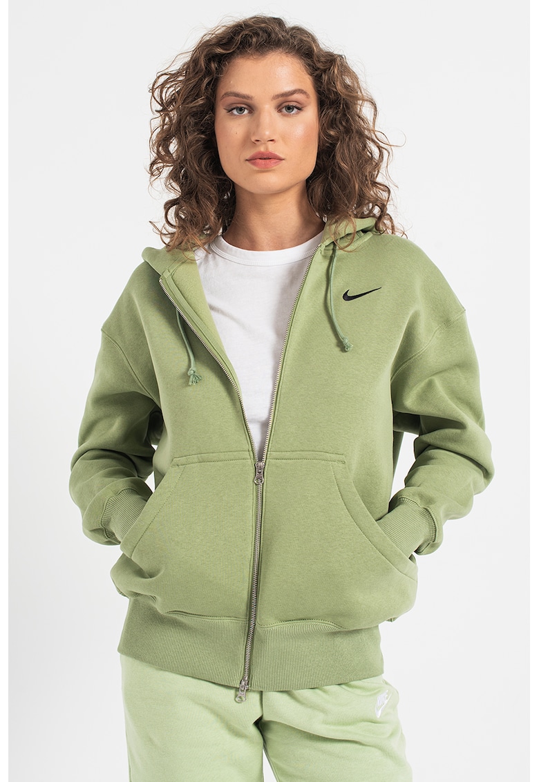 Hanorac lejer cu fermoar Phoenix - Verde sparanghel