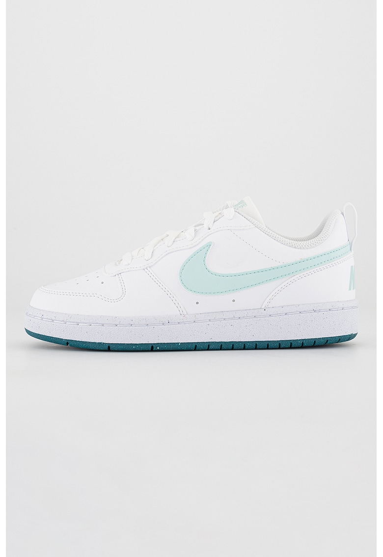 Pantofi sport Court Borough din piele ecologica - Alb/Verde menta