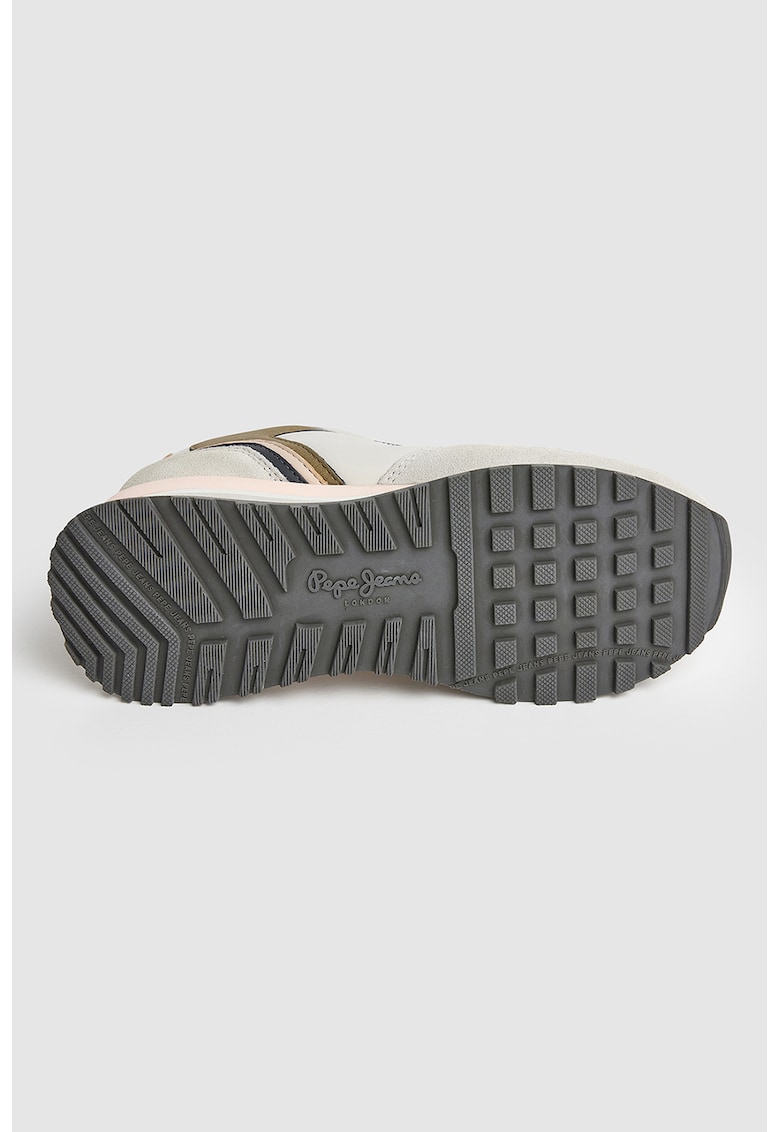 Pantofi sport wedge cu garnituri de piele intoarsa