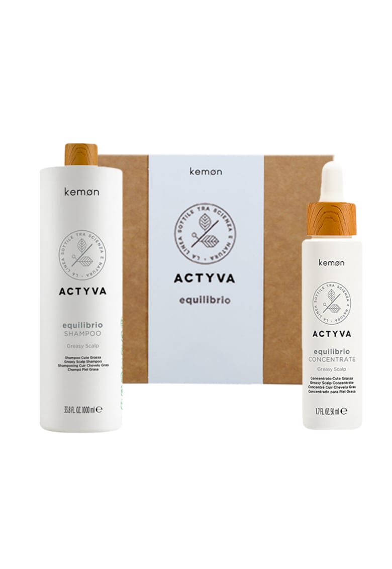 Set pentru echilibrare scalp  Actyva Equilibrio - Sampon 1000 ml - Tratament 50 ml