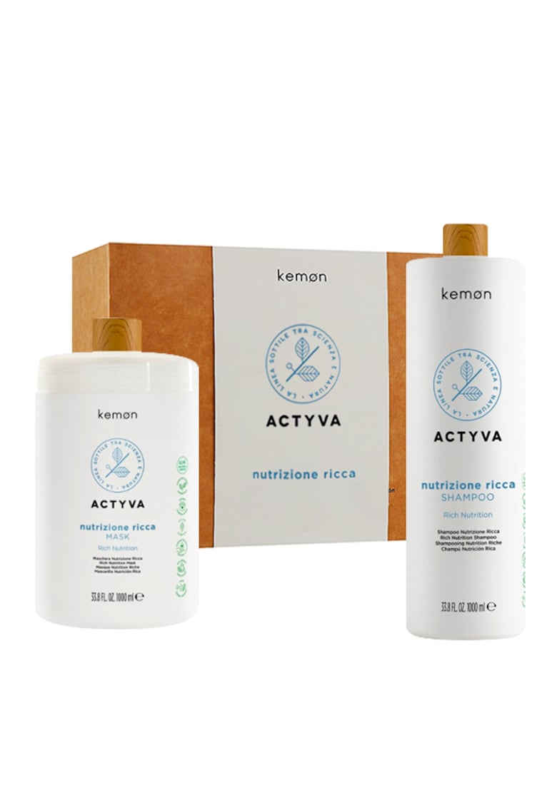 Set pentru par vopsit Actyva Nutrizione Ricca: Sampon 1000 ml - Masca 1000 ml