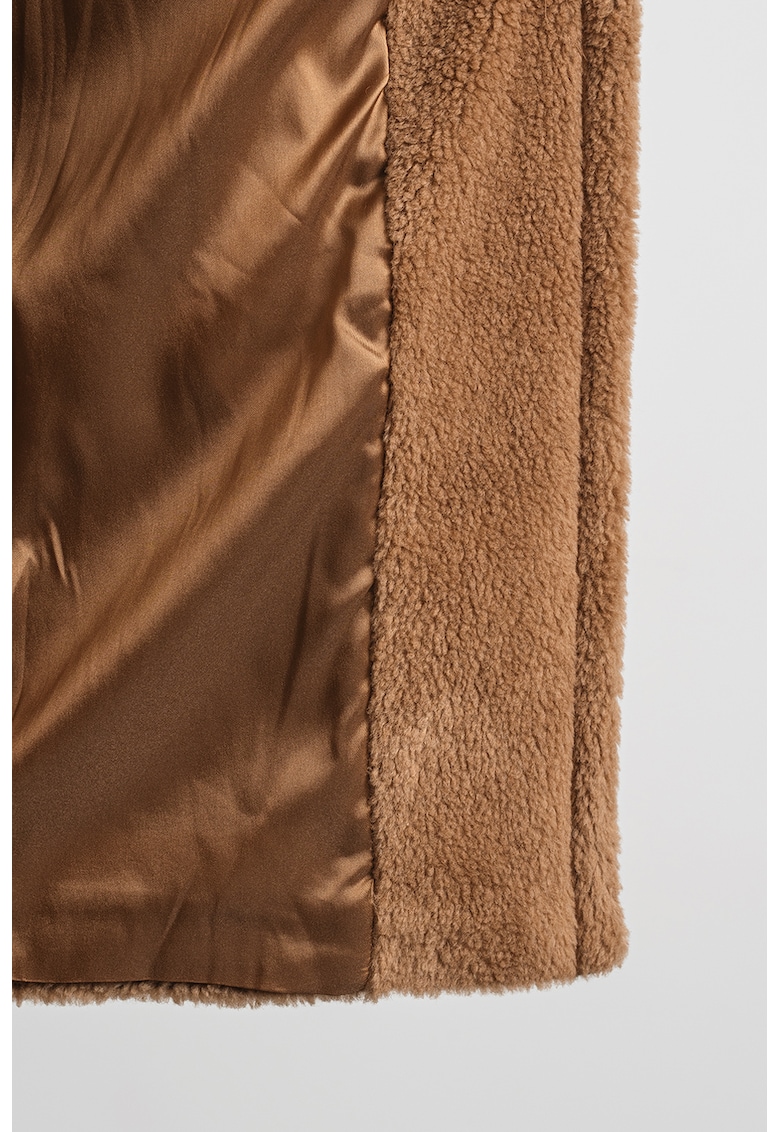 Palton din material teddy din amestec de lana sasia