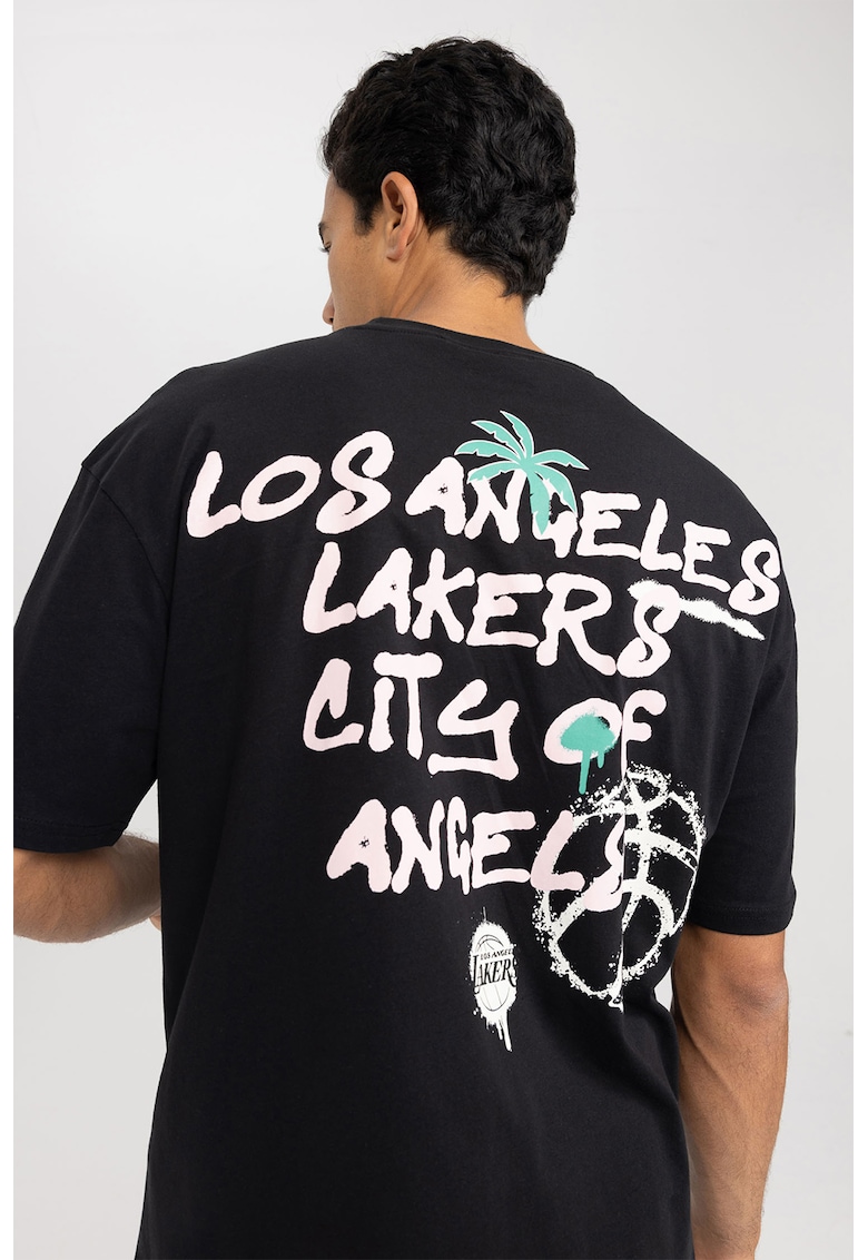 Tricou din bumbac cu model text