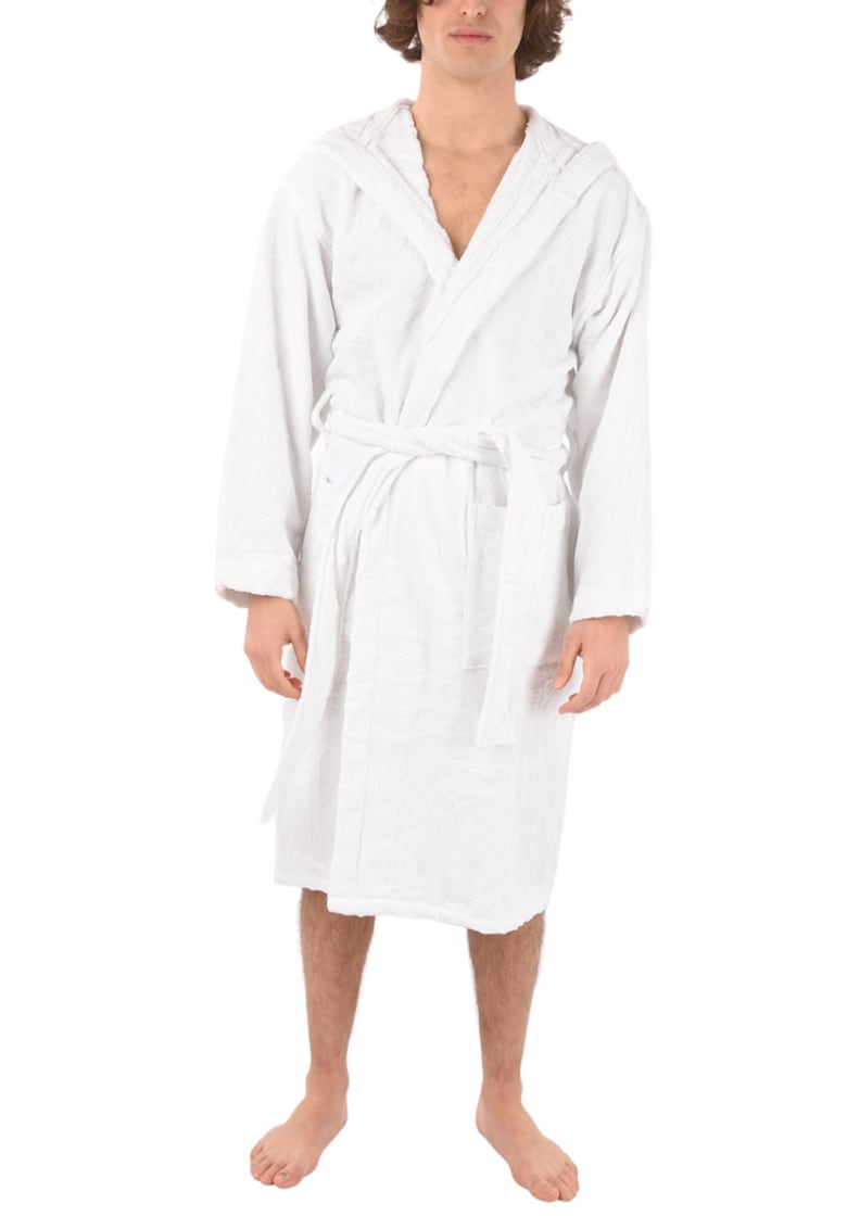 Halat unisex - Bumbac - Alb -