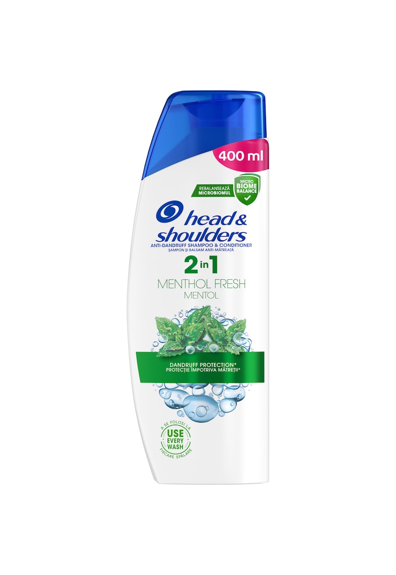 Sampon anti-matreata Head & Shoulders Menthol Fresh 2-in-1 pentru orice tip de par