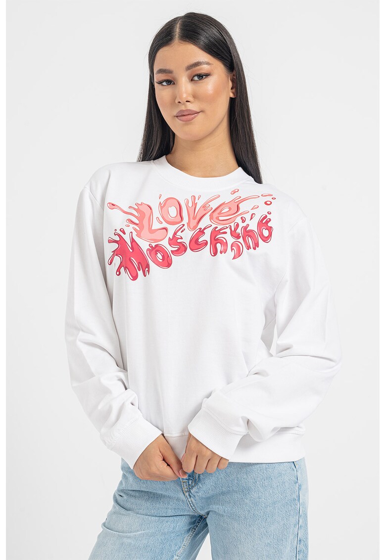 Love Moschino Памучен суитшърт с лого за Жени Love Moschino Памучен суитшърт с лого за Жени