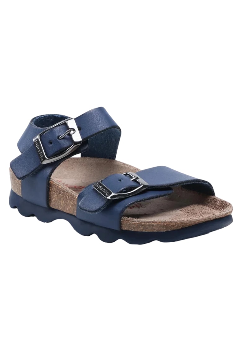 Sandale copii - Piele naturala - Albastru/Maro -