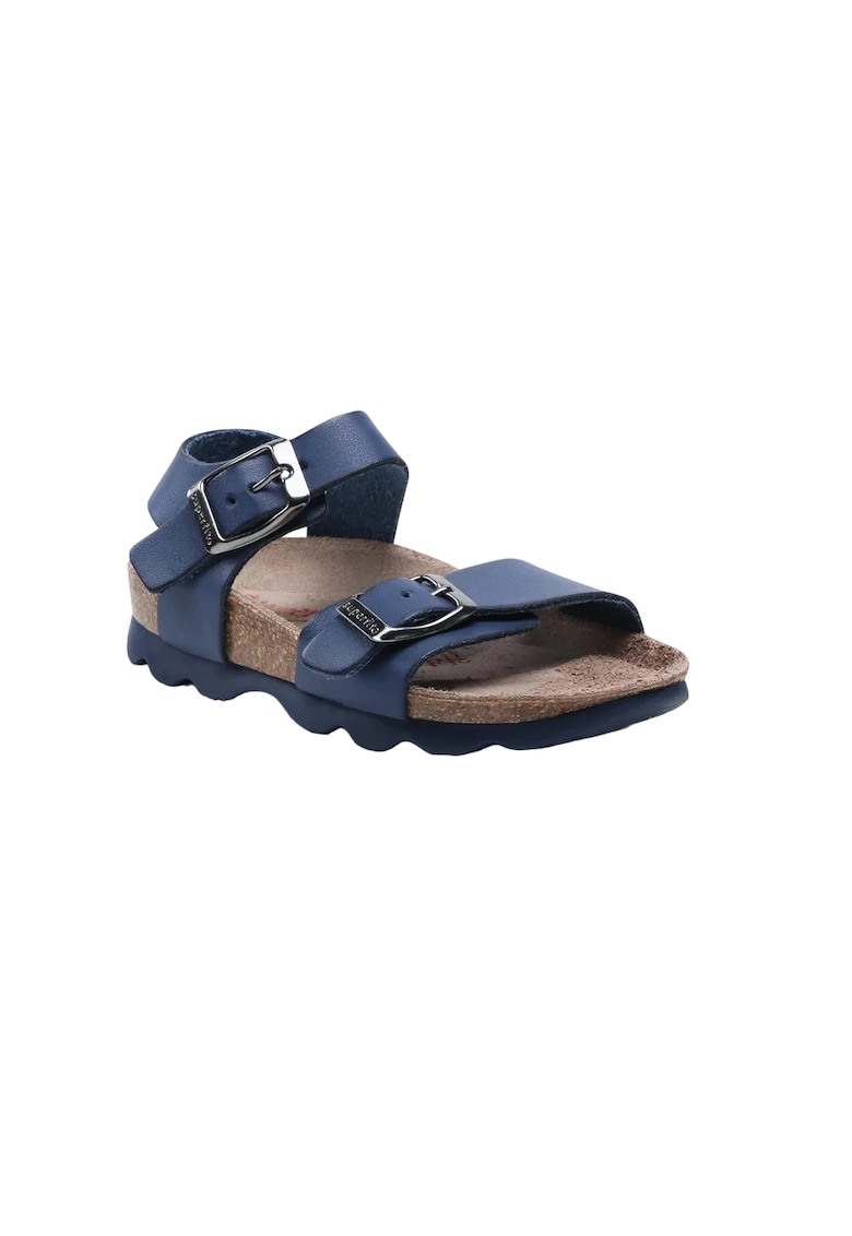 Sandale copii - Piele naturala - Albastru/Maro -