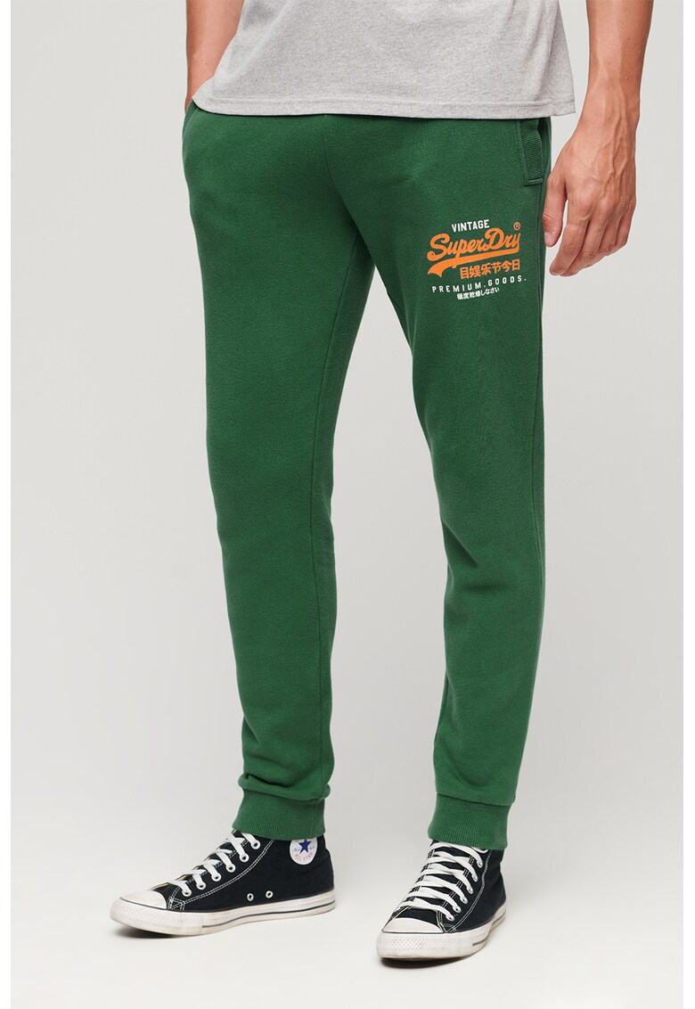 Pantaloni sport din amestec de bumbac cu imprimeu logo discret ovin classic heritage
