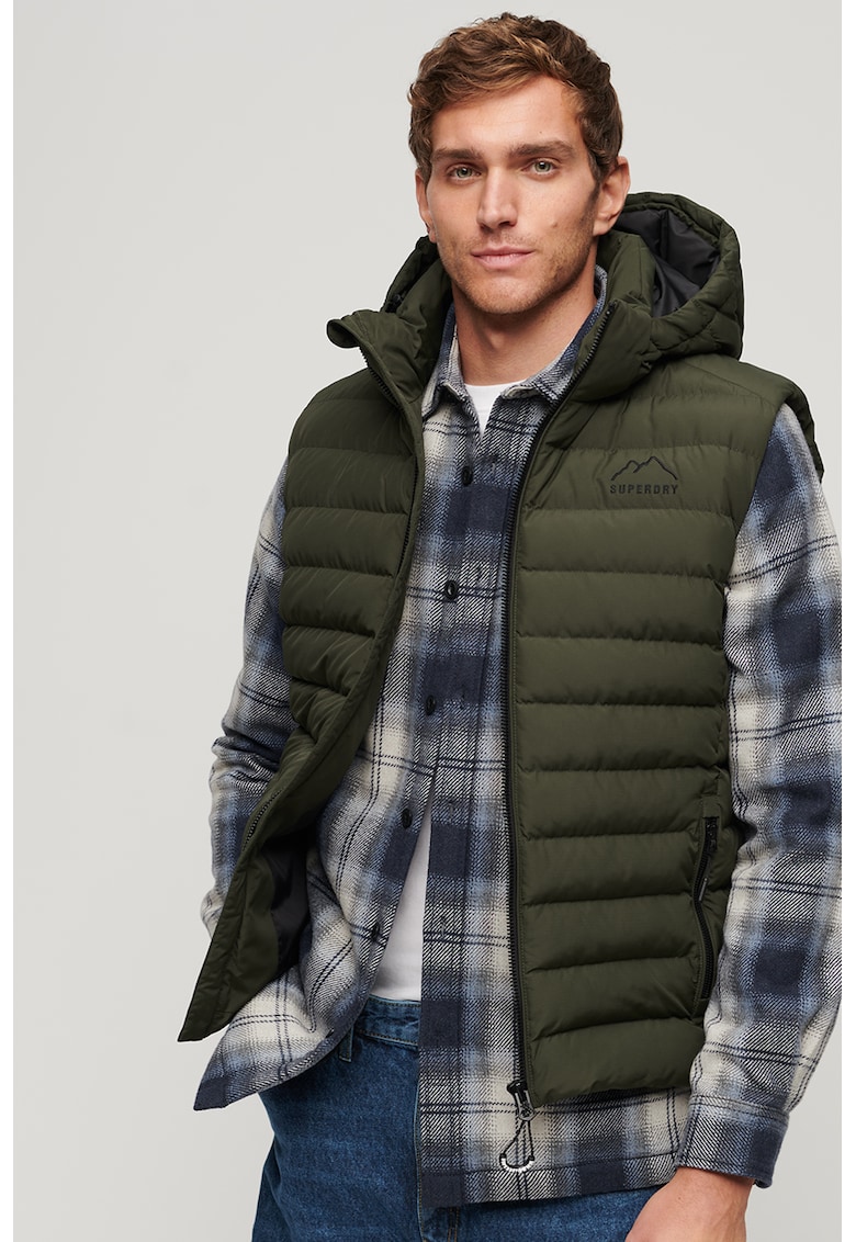Vesta slim fit cu gluga Fuji